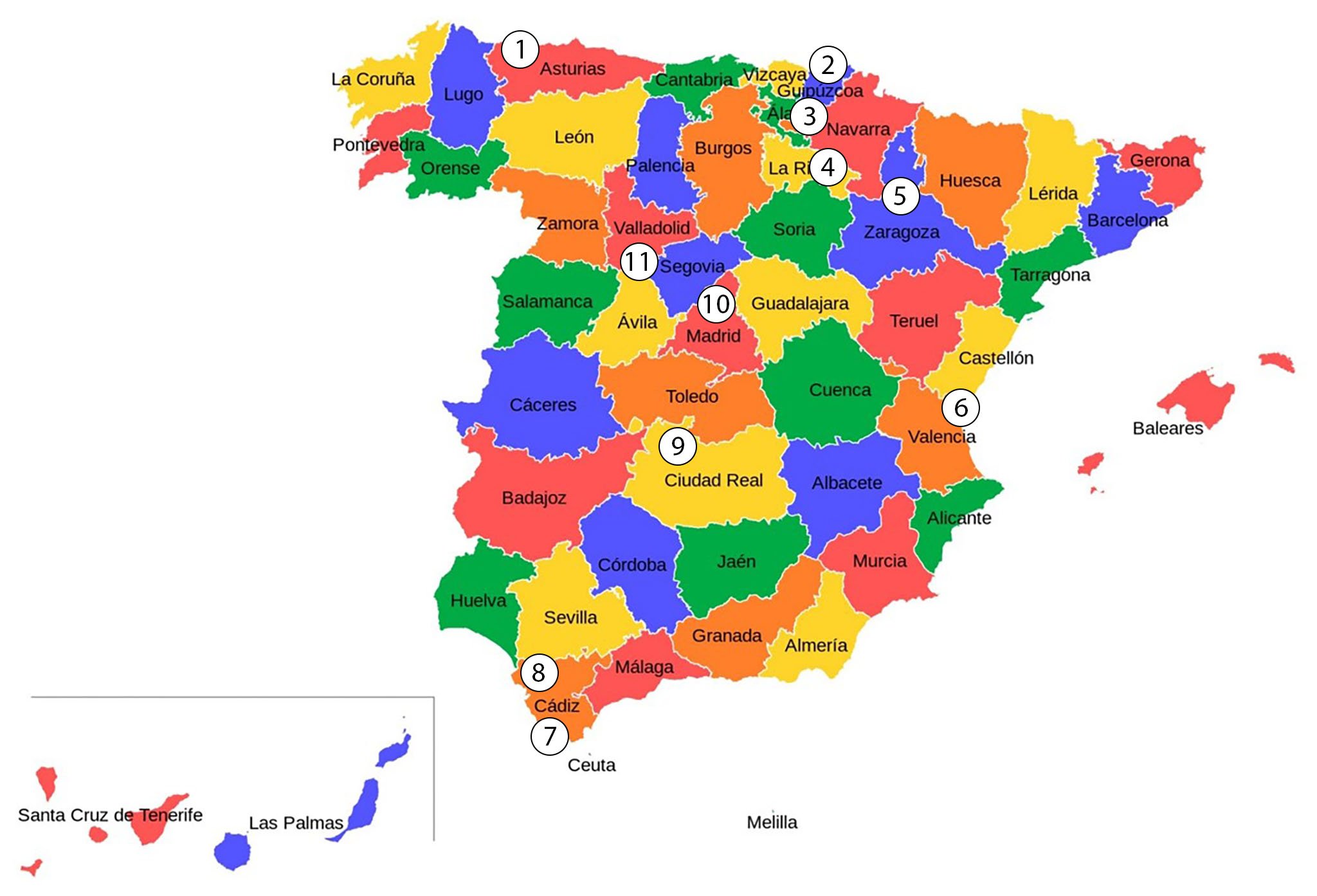 mapa numeros